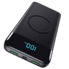 Wireless Portable Charger 30,800mAh,15W Wireless Charging USB C Power Bank,25...