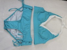 Venus Bikini Set Small Halter Top 6 Bottom 4 Aqua Blue Womens Swimwear