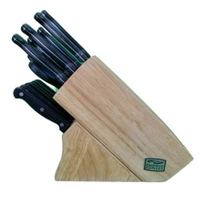 ✅Chicago Cutlery Essentials 15-Piece Kitchen Knife Set w/Wood Block -INCOMPLETE-