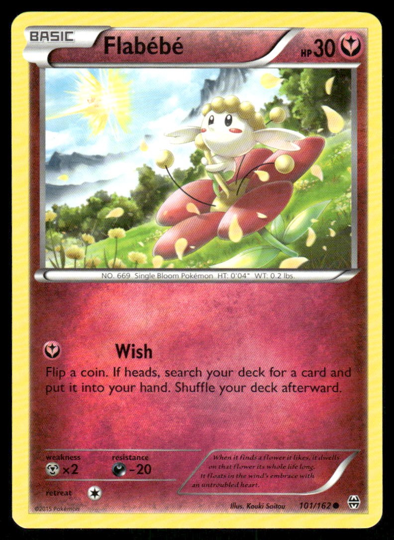 Pokemon Cards Flabebe 101/162 BREAKthrough XY Common NM