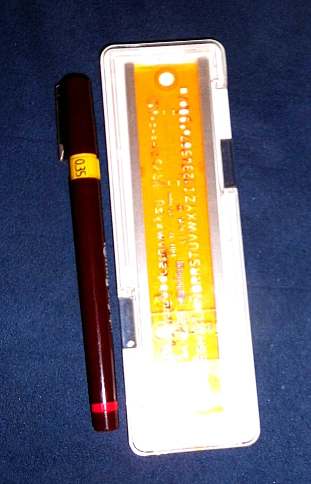 rOtring Tuschestifteset isograph 0.5mm, 0,35mm, 0,25mm + Schablonen & Tinte  - Bild 4 von 4