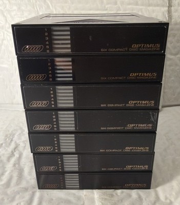 Lot of 7 Optimus 6 Disc Cartridges Multi-CD CD Player Magazine