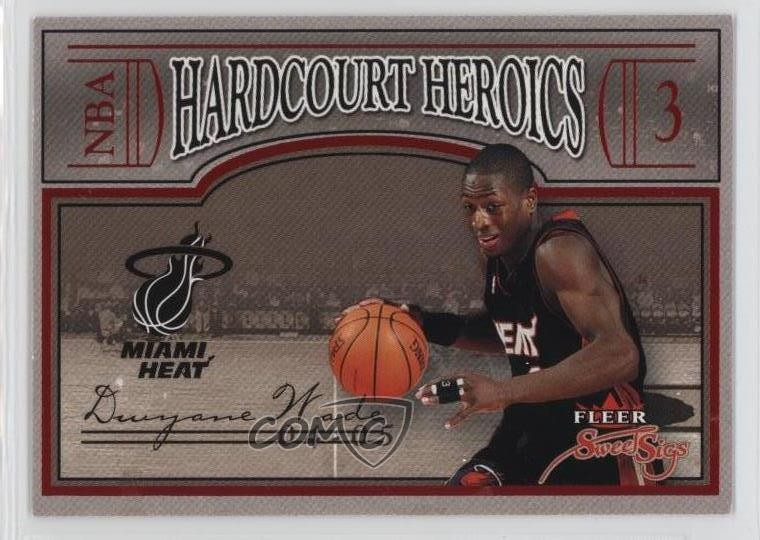 2004-05 Fleer Sweet Sigs Hardcourt Heroics Dwyane Wade #16HH HOF fm0