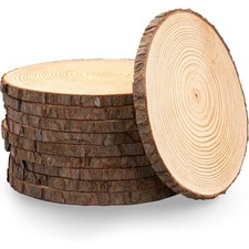 Natural Wood Slices for Centerpieces Set of 10 Medium 9-11 inch Rustic Wedding
