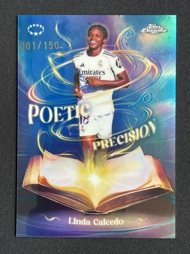 Linda Caicedo 2025-26 Topps Chrome UWCL Poetic Precision Blue /150 #P-9