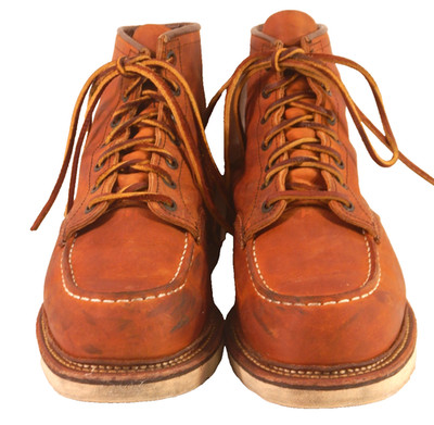Red Wing 1907 6-Inch Moc Toe Copper Rough Tough Leather Boots Size 9 D