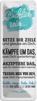 Blechschild 27X10 Cm GlüCklich Sein Setze Dir Ziele Spruch Zitat Deko Geschenk M