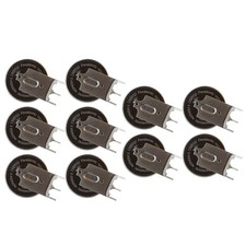 10x CR-2032/GVN 3V Lithium Coin Battery Horz 3 Pins Tab PC CMOS BIOS