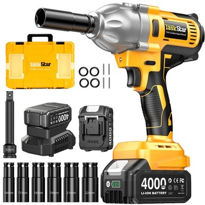 Cordless Impact Wrench 1/2'' 740 Ft-lbs(1000N.m) 3300RPM Electric Impact Driver