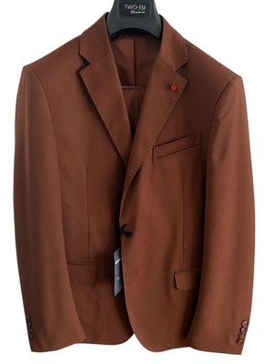 NEU ANZUG TWOBI CAMEL GR. 52 M.I.ITALY KOL. 26 UVP  299 NEU