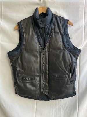Down by Schott Vintage 80er 123V Daunen Leder Weste Gr.38