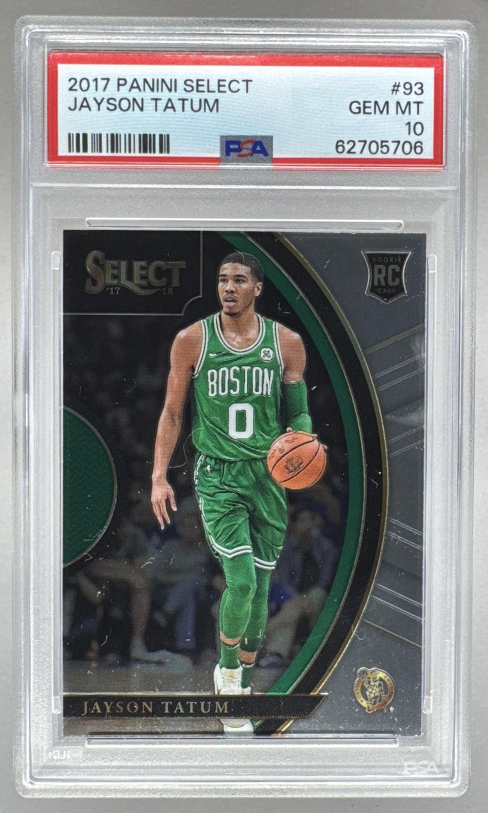 62705706 Jayson Tatum 2017 Panini Select #93 Rookie RC Concourse PSA 10
