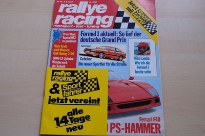 2) Rallye Racing 16/1987 - VW Golf II GTi 16V von Tr - Ferrari F40 mit 478PS in