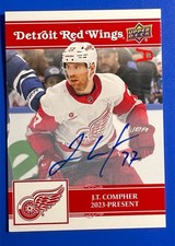 25-26 Detroit Red Wings J.T. Compher Centennial Autographed Card