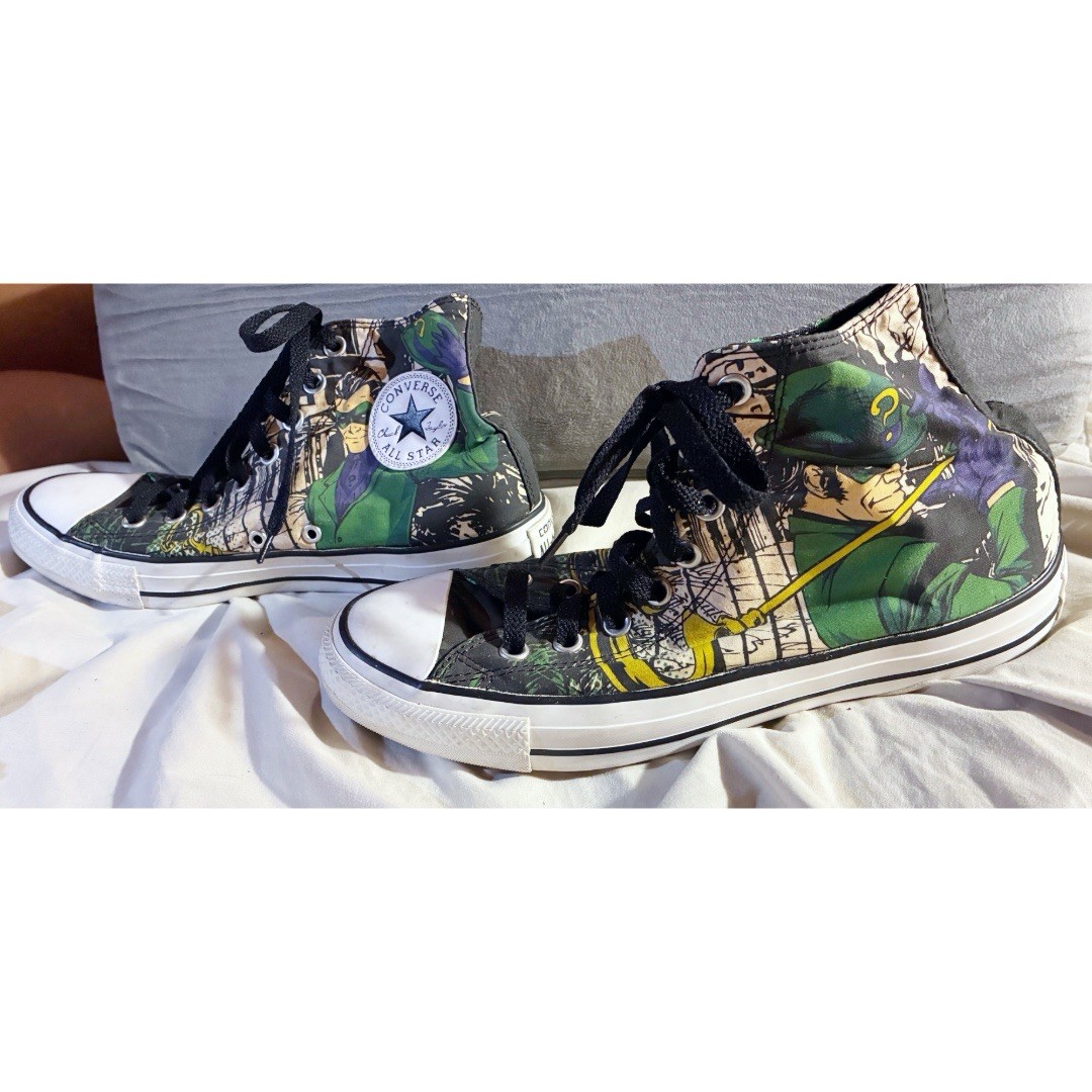 Vintage The Riddler Converse High Top Sneakers Men\'s 11 all star Converse × DC Comics The Riddler Chuck main image 4