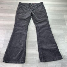 Pilcro The Icon Pants Womens 33 Gray Corduroy Chino Bootcut Stretch Casual