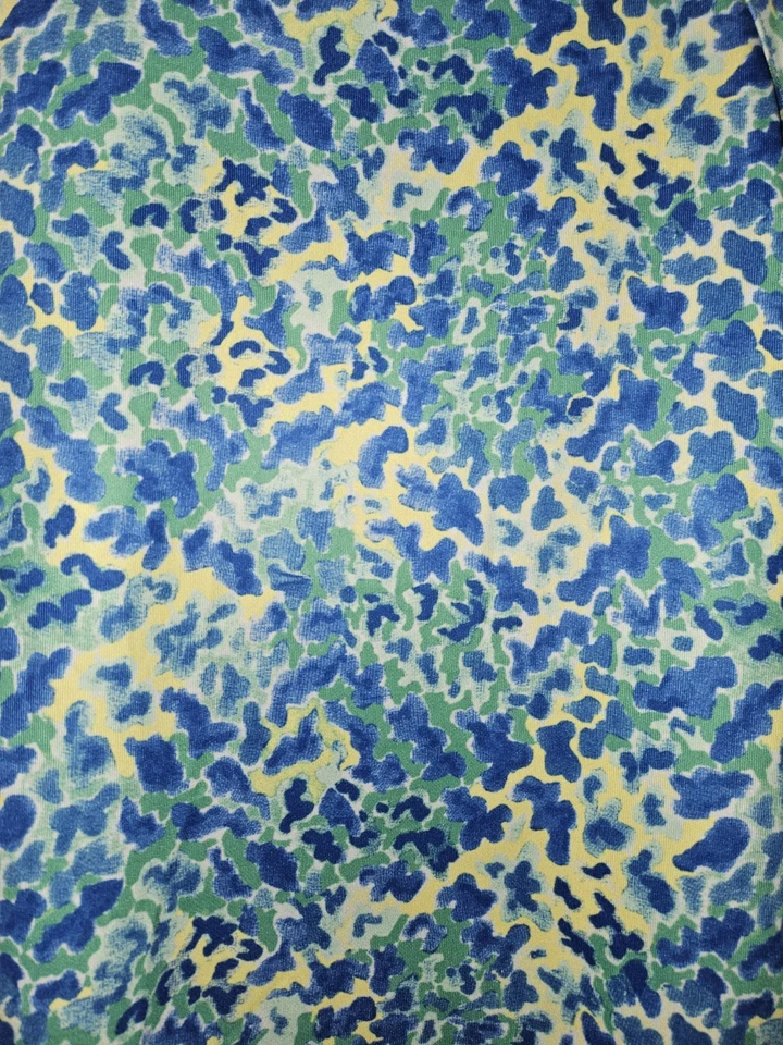 Camisa de pesca Columbia para mujer grande azul y verde abstracta omni-sombra UPF50+ PFG Foto 3 de 4