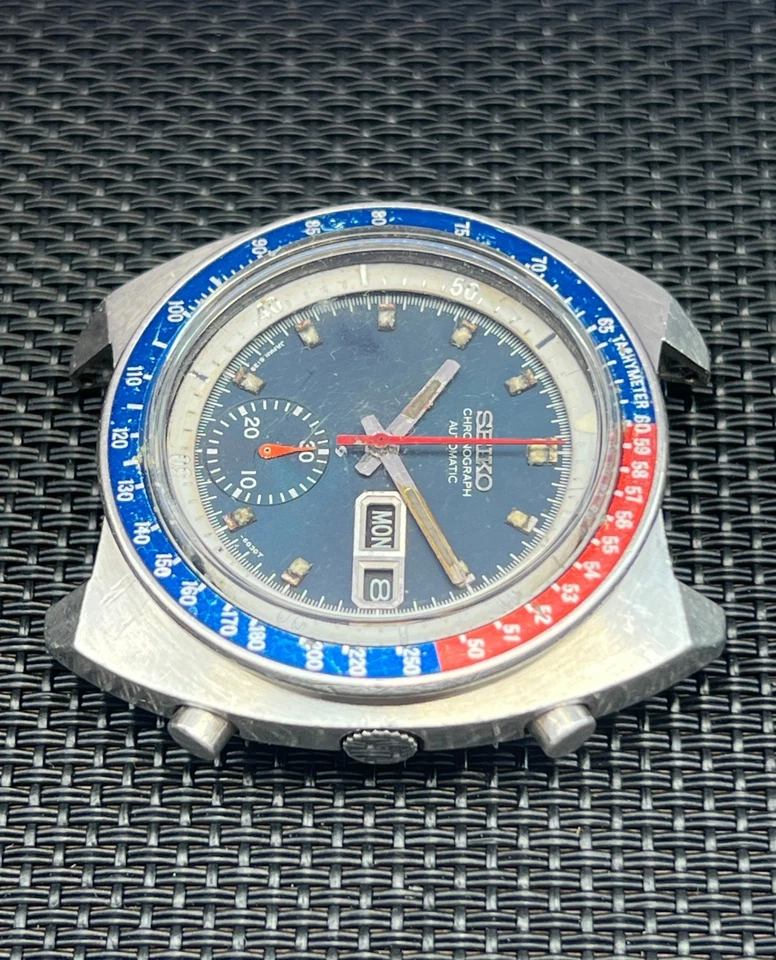 SEIKO 6139-6002 Automatic Chronograph Watch Vintage Men's POGUE Black Dial - Image 3 of 4