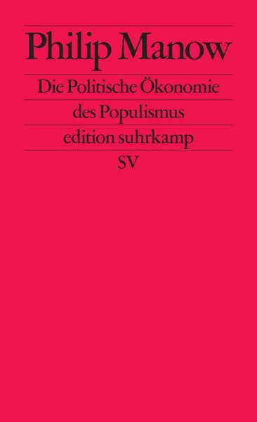Philip Manow | Die Politische ÖKonomie Des Populismus | Taschenbuch | Deutsch-image