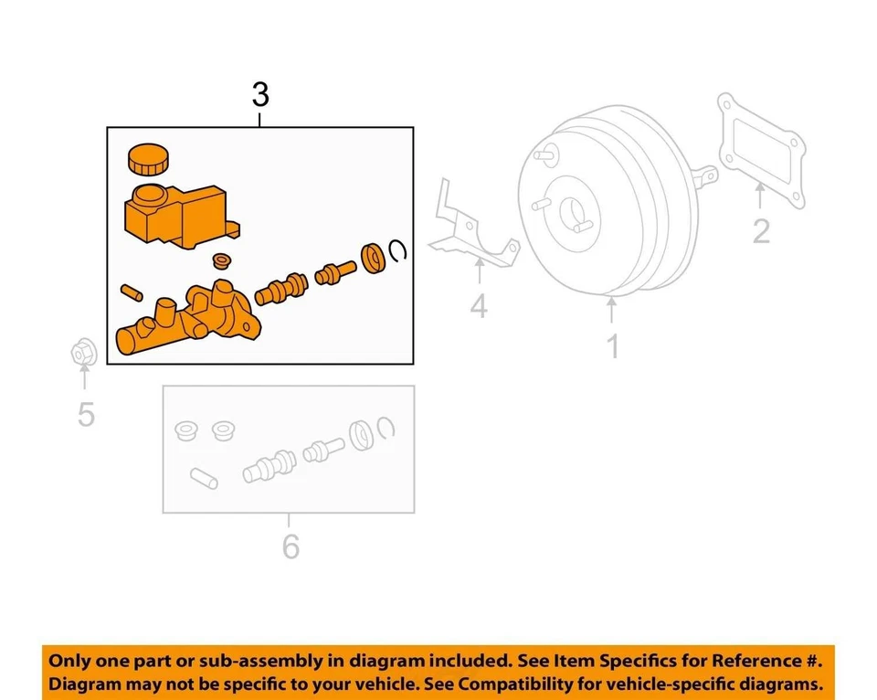 Cilindro maestro de freno Subaru Tribeca 2008-2014 TH1SV Foto 2 de 3