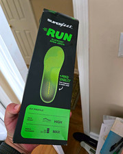 Superfeet Run Support Orthotic Insoles High Arch Added Stability Green Size E