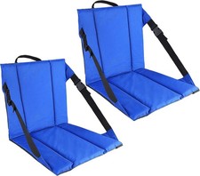 2PCS Portable Stadium Seat Cushion Bleachers,Folding Lightweight Seat W/
