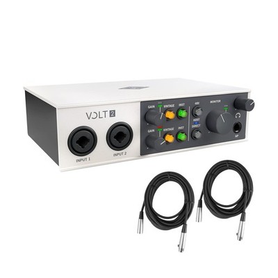 Universal Audio Volt 2 USB Audio Interface - Bundle with 2 XLR Cables