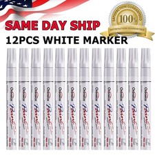 12X White Paint Pen Marker Waterproof Permanent Car Tire Lettering Rubber Letter