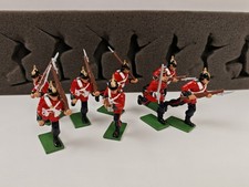 Britains 1998 Redcoat Metal Soldiers Set 8 Figuren Running Infantry 1:32