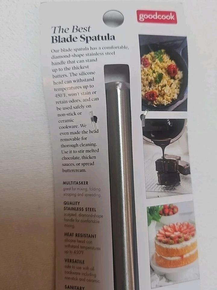 goodcook Spatula Silicone Baking Tools Medium Black/Stainless Steel Handle - Image 3 of 4