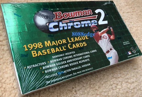 1998 BOWMAN CHROME SERIES 2 BASEBALL FACTORY SEALED HOBBY BOX: ROOKIE REFRACTORS
