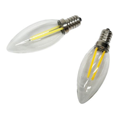 2w E14 E12 C25 Led Candle Light Bulbs For home Room Chandelier Glass cover Leds - Picture 6 of 16