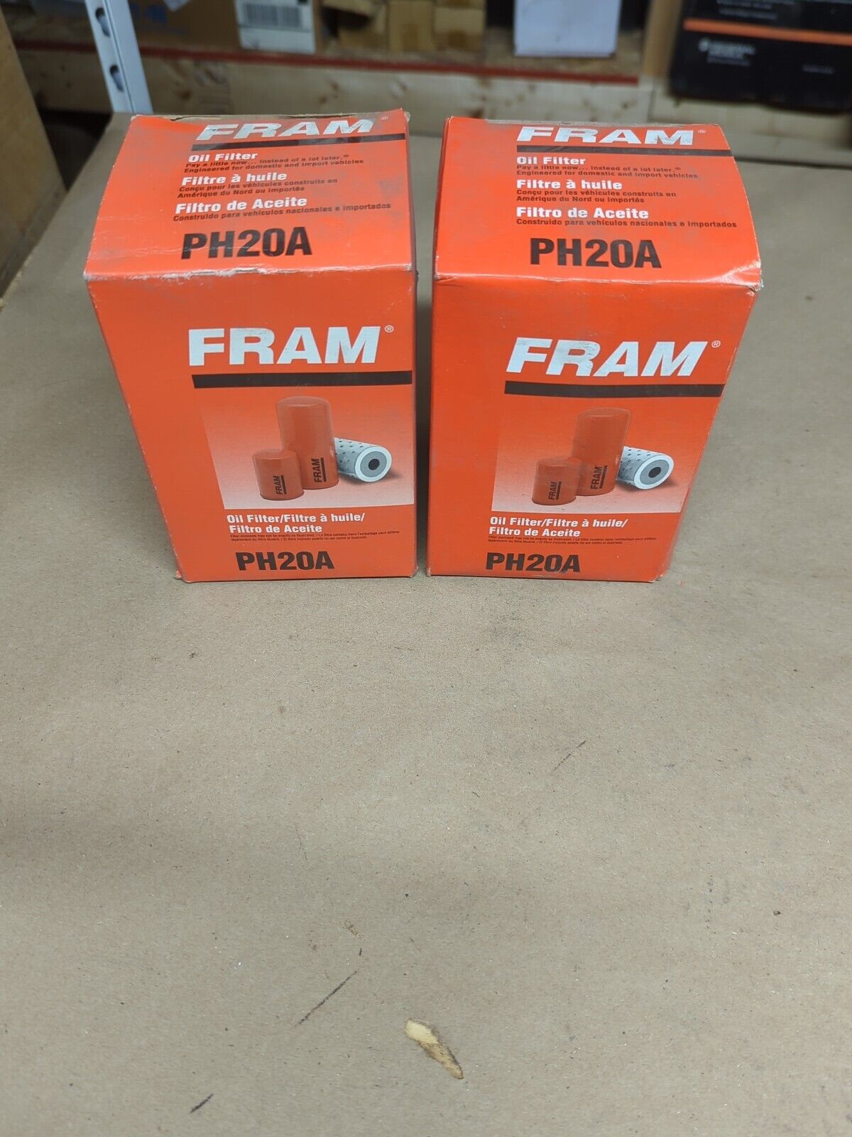 2- FRAM PH20A Oil Filters NOS