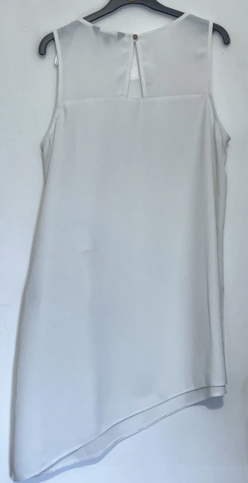 Star by Julien Macdonald Off White Asymmetrical Tunic Top Size 14 - Image 2 of 4
