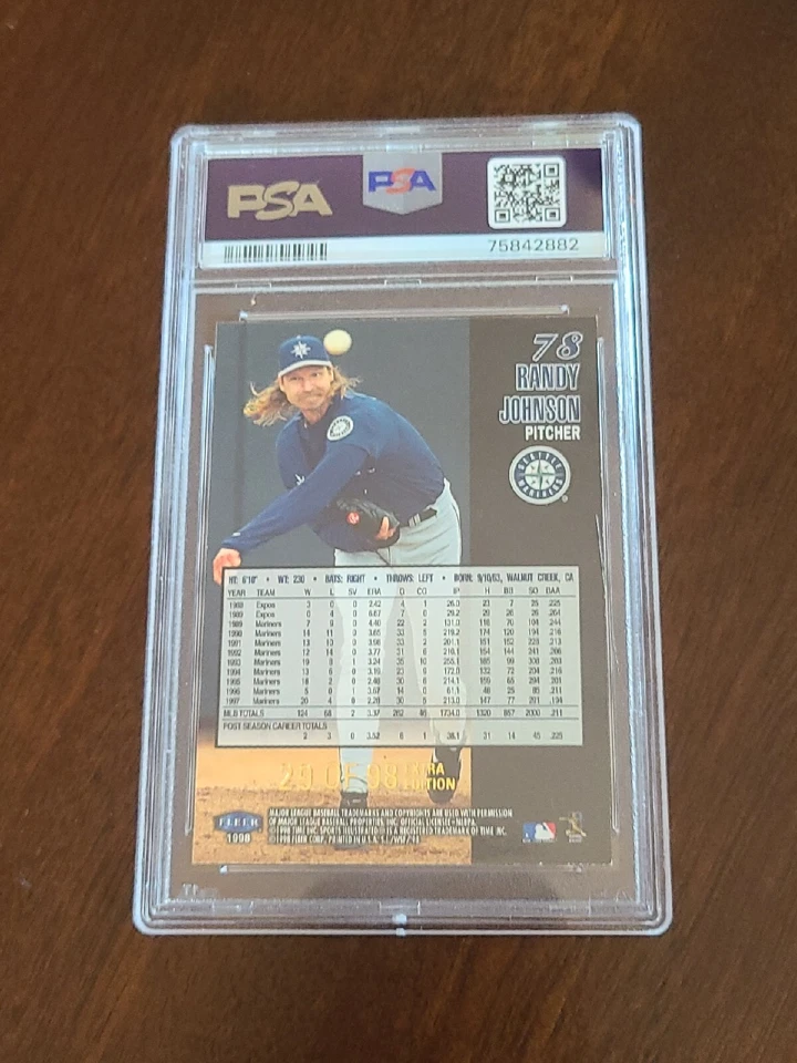 1998 Sports Illustrated Randy Johnson W/S Fever Extra Edition PSA 9 Mint 29/98 - Image 2 of 3