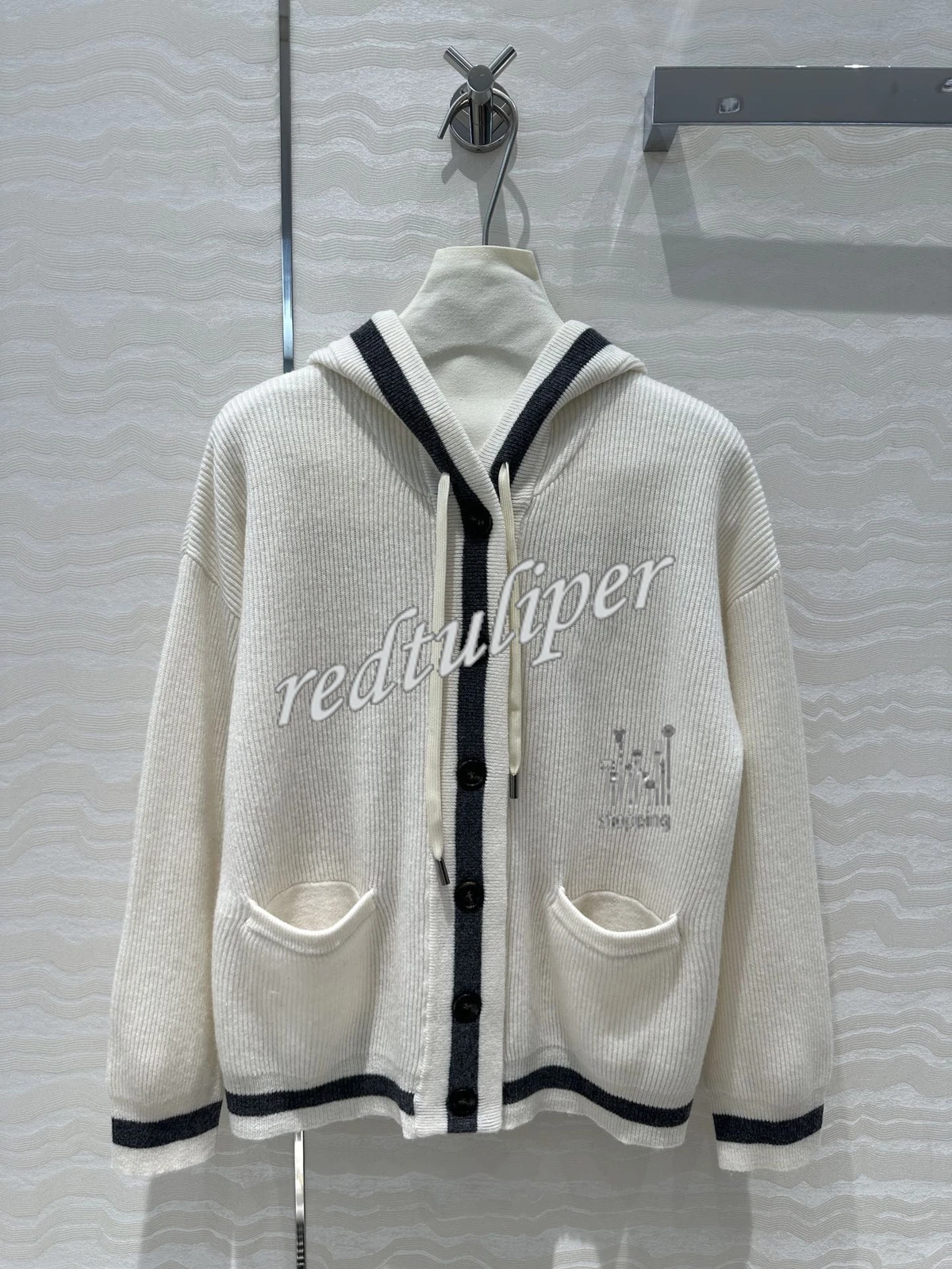 Autumn Winter Hooded Cashmere Jacket SML