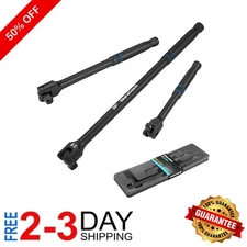 Heavy Duty 3PCS Breaker Bar Set with Flexible 180° Heads - Secure Grip Design