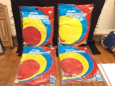 4 Vintage NOS Original Frisbee Wham-O 1984 3-Red 1- Yellow with Packaging