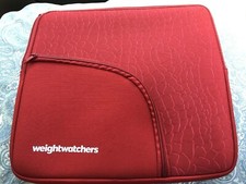 Weight Watchers Red Organizer Carrying Case Tablet Scale Zip able 100238 EUC