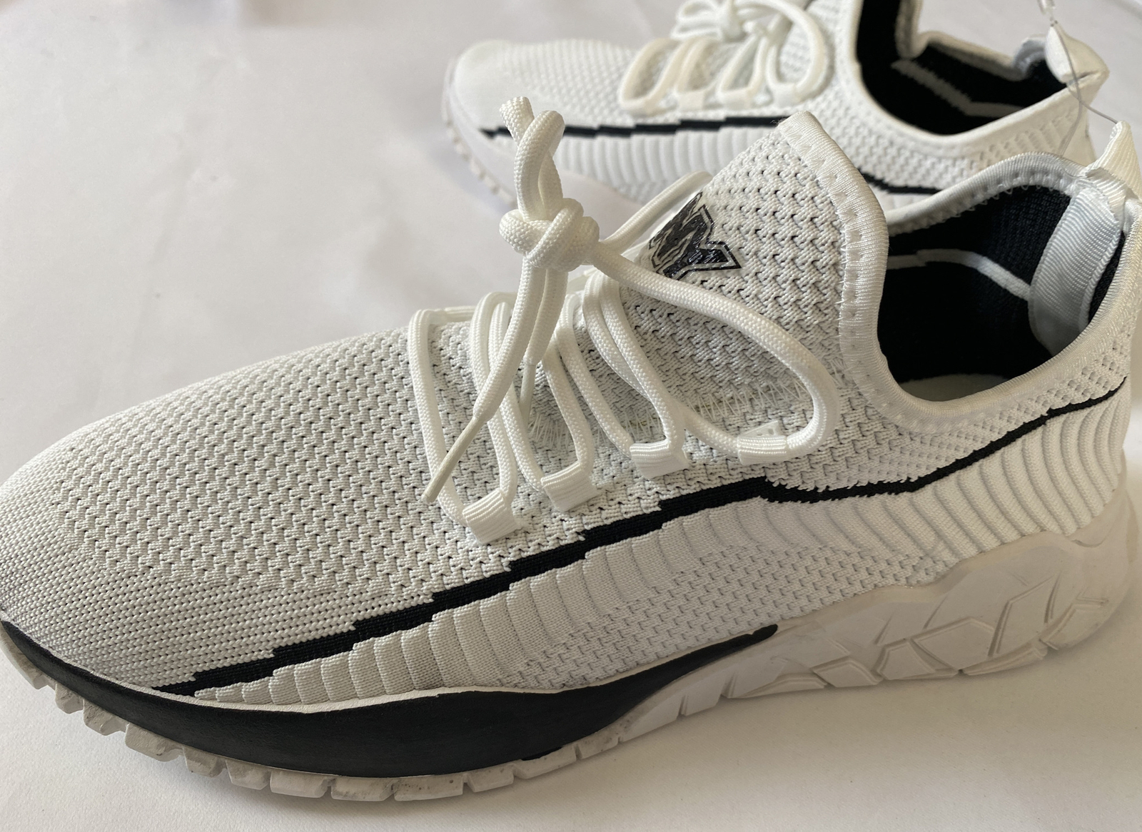 Scarpe da ginnastica PONY Rocky da uomo bianche taglia 12 bianche con suola in gomma tessile tessile