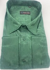 Big Size Silky Paisley Finish Shirts Long Sleeve Double Cuff For Men 2XL-4XL