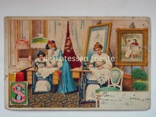 SINGER Macchine per Cucire Udine sarta vecchia cartolina