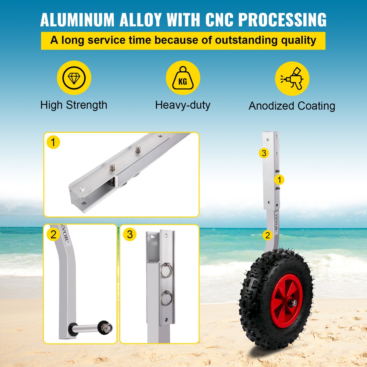 Roues De Mise à L'eau Pour Annexe/SUP - Acier Inoxydable - Marque SUPROD - Neuf