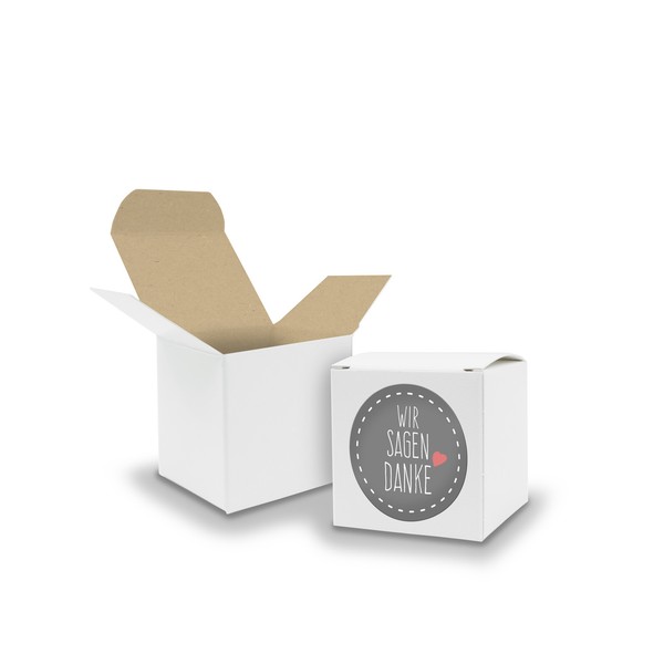 Itenga Set 24X Geschenkschachtel + Sticker Wir Sagen Danke BefüLlen Hochzeit M26-image