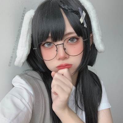 New Japanese Cute Wigs Long Straight Hair Daily Black Harajuku