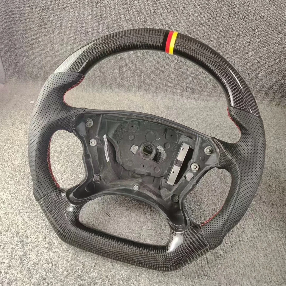 Руль из черного углеродного волокна для Mercedes-Benz R230 W219 W209 W211 CLK G55 - Изображение 2 из 4