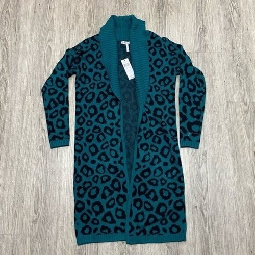 NWT BCBGeneration leopard print long cardigan XXS - Picture 10 of 11