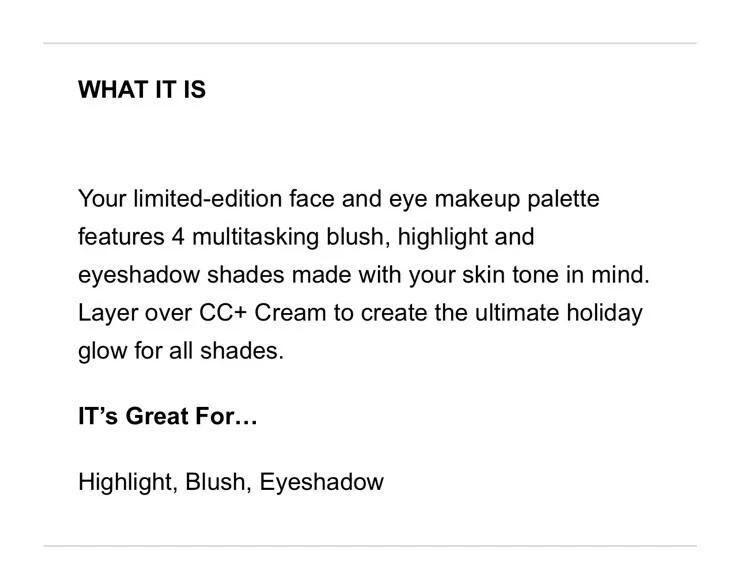 It CELEBRATE GLOW FACE & EYE MAKEUP PALETTE 0.19ozX4 LIMITED EDITION! NEW OTHER! - Image 4 of 4