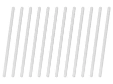 12PK Polypropylene Stirring Rods, 9.8" - Round Ends, 10mm Diameter - Eisco Labs