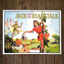 Vintage 1930s JACK AND THE BEANSTALK Vaudeville Show MOVIE Lithograph Poster